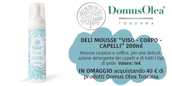 Promo omaggio Domus Olea Toscana: Deli Mousse viso e corpo ogni 59 € di acquisti del brand
