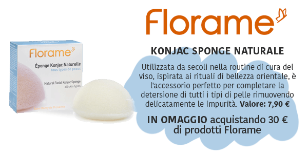 Promo omaggio Florame: Spugna Konjal in omaggio se acquisti 30 € di prodotti Dr Organic