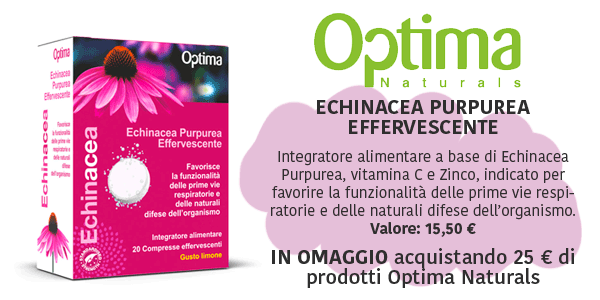 Promo omaggio Optima Naturals: Echinacea purpurea effervescente in omaggio se acquisti 25 € di prodotti del brand