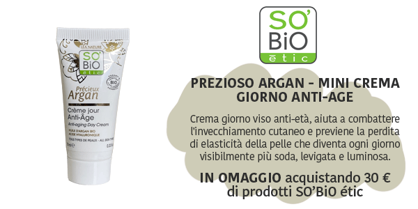 Promo omaggio So'Bio: Crema antiage in minitaglia ogni 30 € di acquisti del brand