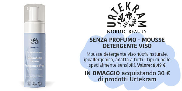 Promo omaggio Urtekram: Mousse detergente viso senza profumo in omaggio se acquisti 30 € di prodotti del brand