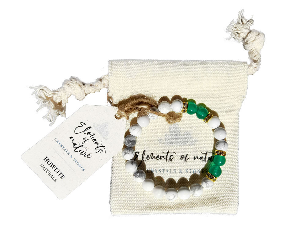 Bracciale Howlite & Avventurina verde - Elements of Nature