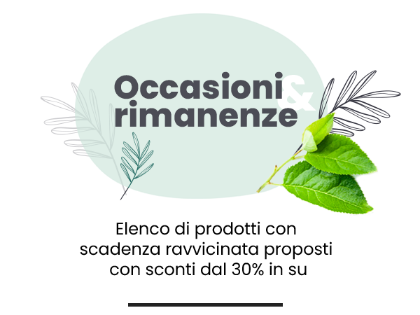 Occasioni rimanenze: Prodotti con scadenza ravvicinata con sconti dal 30% in su