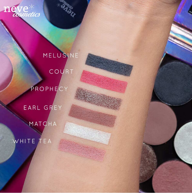 Swatch Prodotti in cialda di Neve Cosmetics