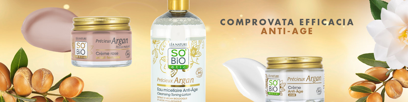 Prezioso Argan - Linea di cosmetici biologici antietà di So'Bio étic